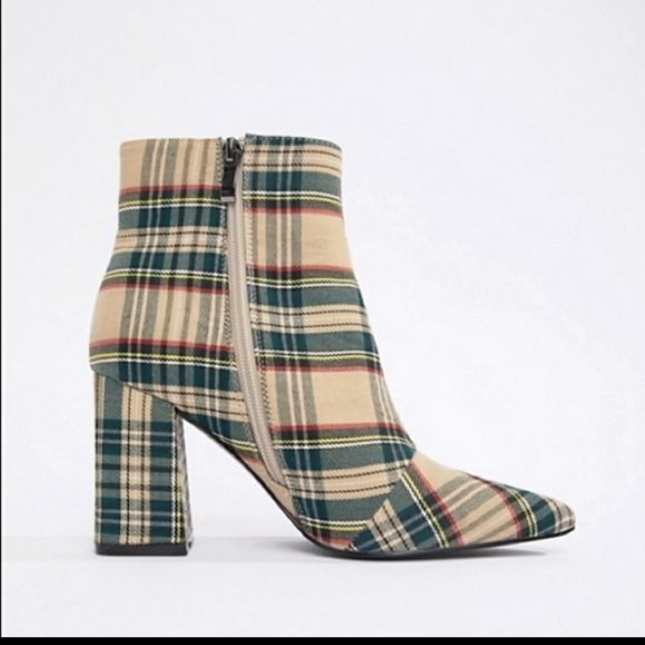 Public Desire Shoes - Public desire Plaided  booties size 7